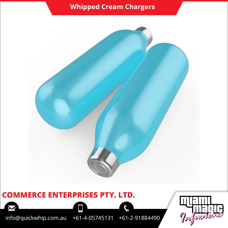 2022 Top Selling Blue Color 10 Pack 9g Dessert Making Miami Magic Whipped Cream Charger at Low Price