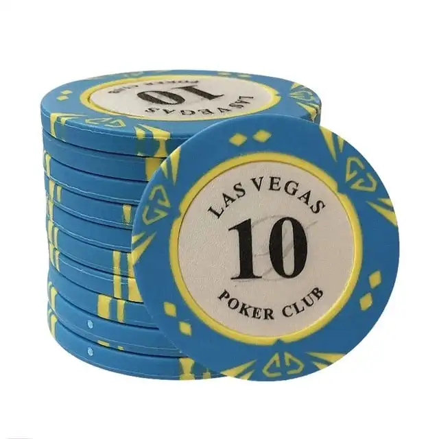 14g Casino Clay Poker Chips Inner Metal with Trim Sticker