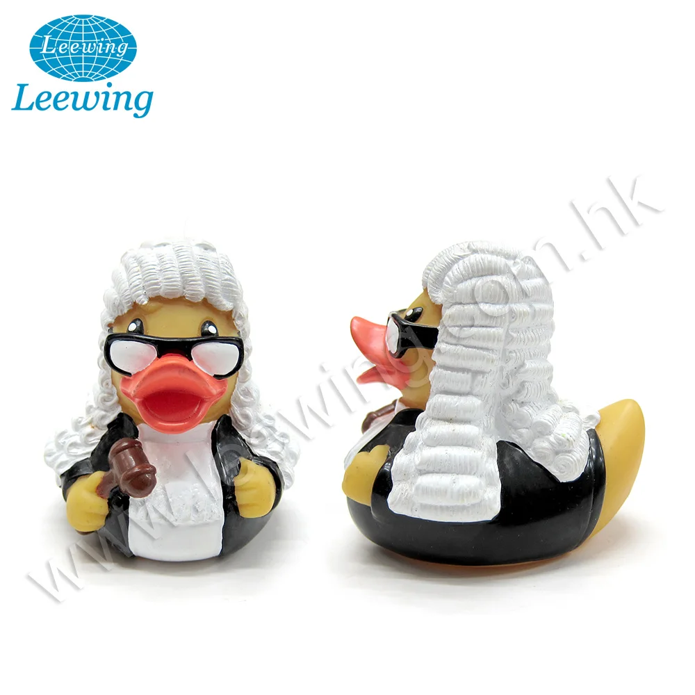Unique Court Occupation Yellow Rubber Bath Duck Toy Judge Lawyer Toy