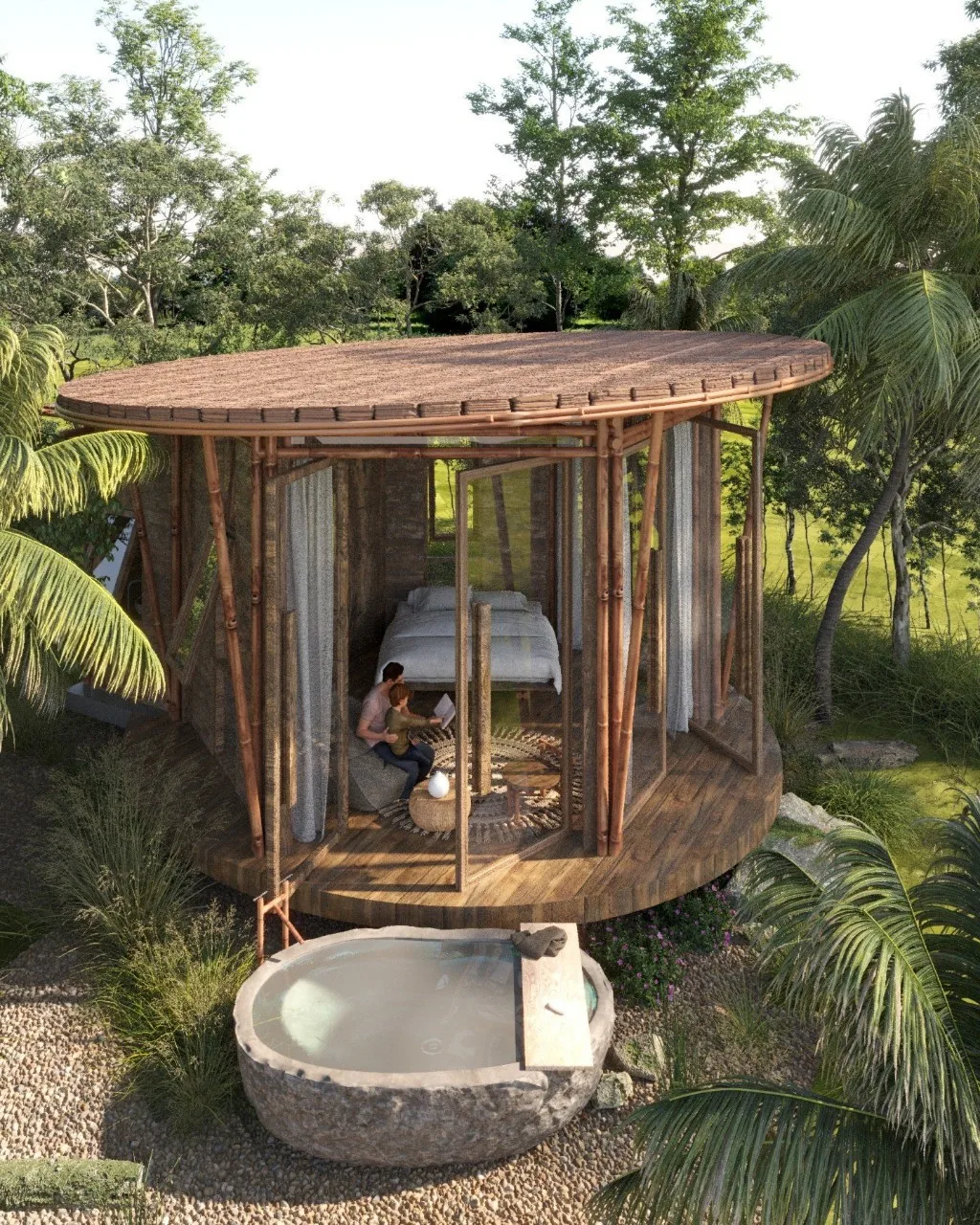 (NO 02) EXPORT TAX 0% VIETNAM 55m2 GREEN PREFAB HOUSE 100% Eco-Friendly CENVINEX Custom 20FT 40FT vila Container Modern hot sale