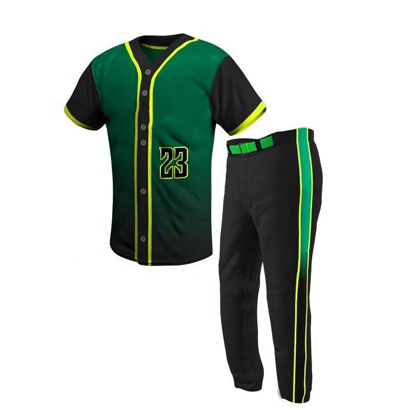 Wholesale Cheap Sublimation Short Sleeve Baseball Softball Uniform Top Good Quality Breathable Baseball Softball Uniform