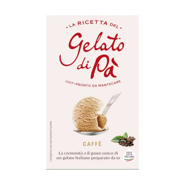 High quality Italian Ice Cream La Ricetta del gelato di Pa Caffe Original Box brick 1L for HORECA and shop