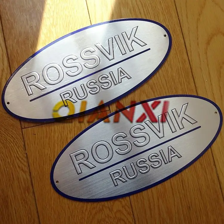 Personalized Name Badge Holder Custom Metal Tag Laser Engraved LOGO Tag for Name In Stainless Steel