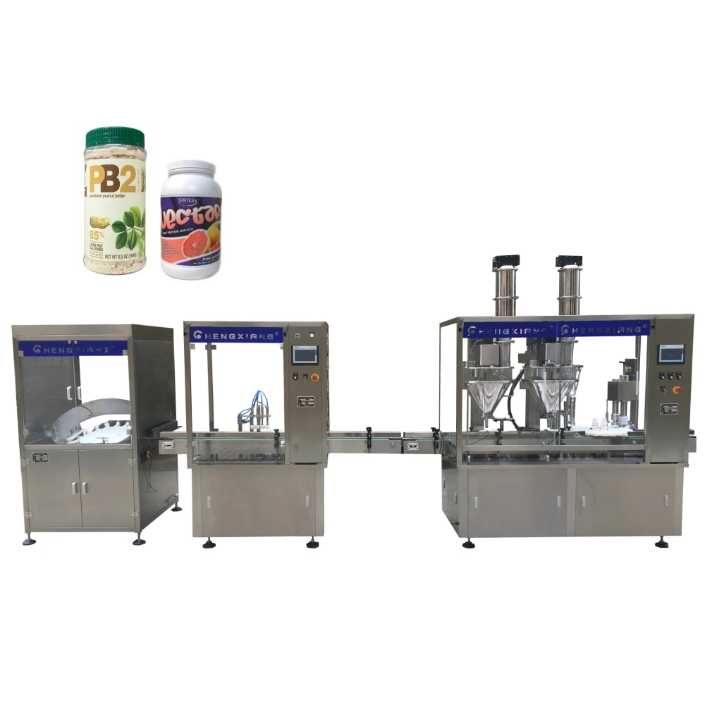 Gold supplier Siemens touch screen round bottle powder filler