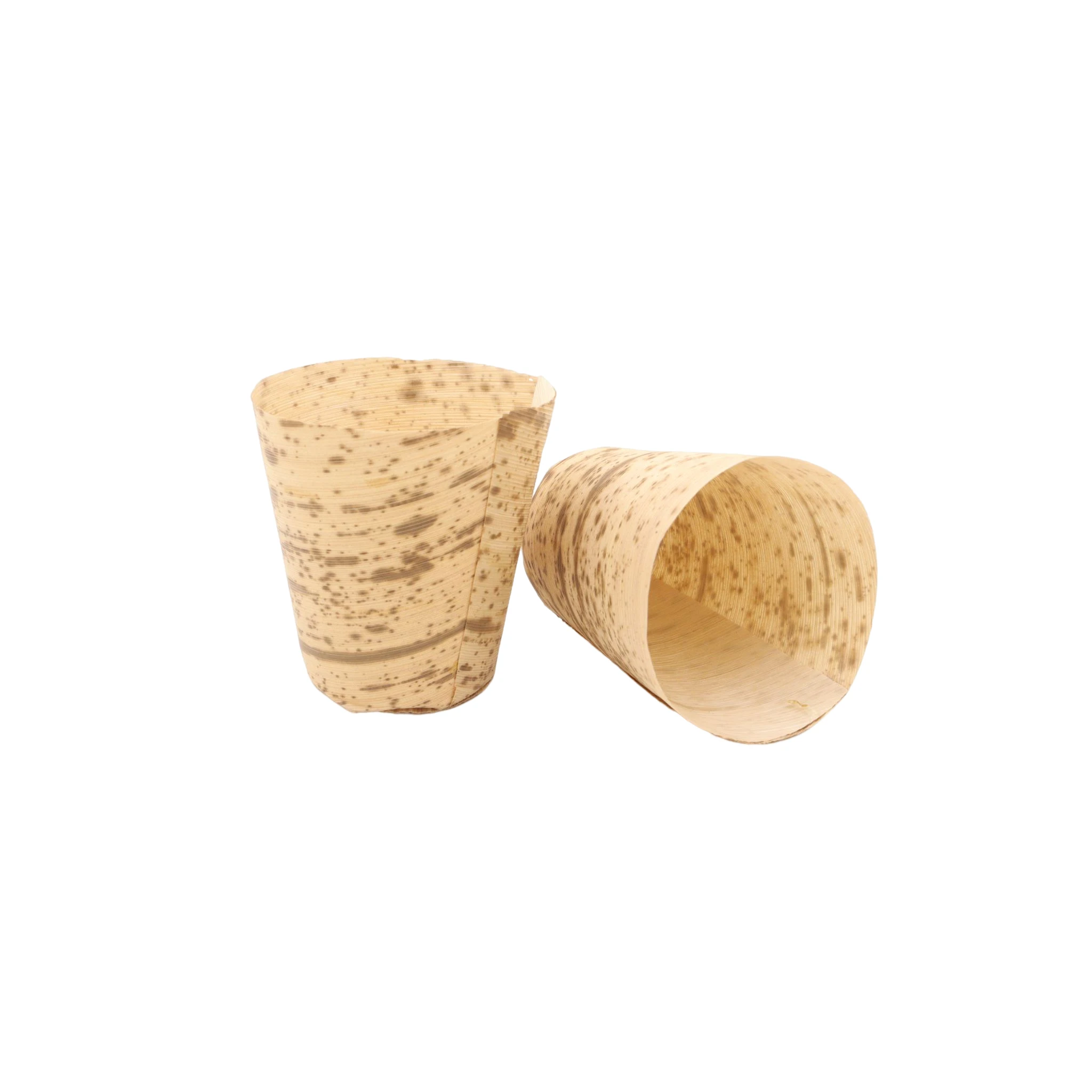 2023 High quality natural bamboo material Customized biodegradable Japanese bamboo leaf cup