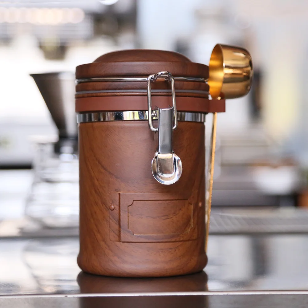 Small Size Sealed Cantilever Lid Canister Durable 304 Stainless Steel Metal Body Jars Of Sugar Tea Coffee Bean Replenished