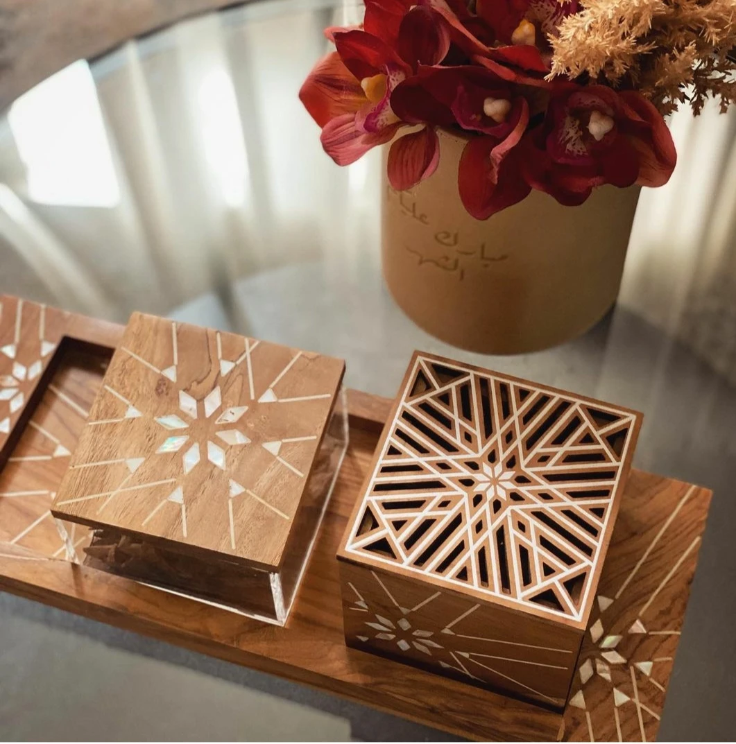 NEW DESIGN MOTHER OF PEARL INLAY BAKHOOR MUBKHAR MADKHAN TRADITIONAL RAMADAN EID GIVEAWAYS IN  UAE   VINTAGE CRAFT