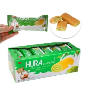 Pandan Flavor Hura Swissroll 360g in demi box