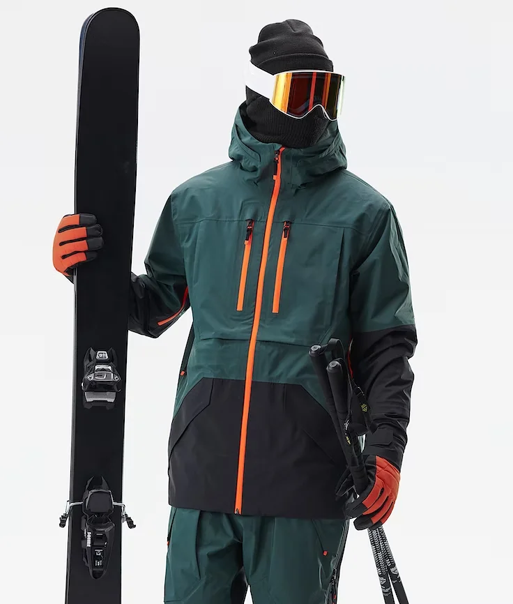 Custom Men Winter Windproof Waterproof Snowboard Ski Suit Ski Snow Wear Jacket Hoodie  OEM Customized