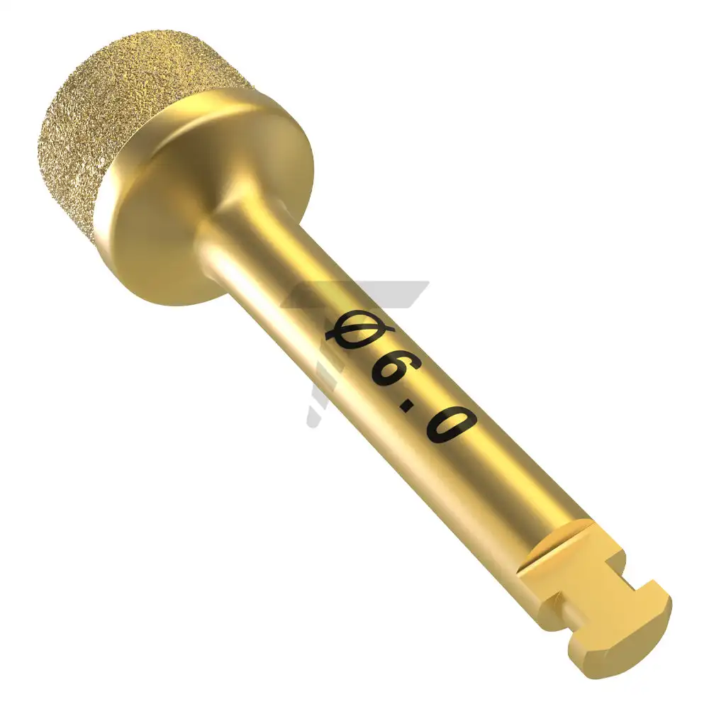 Lateral Approach Drill, made of Stainless Steel, coated with Nanoparticle Diamond, manufactured in Israel