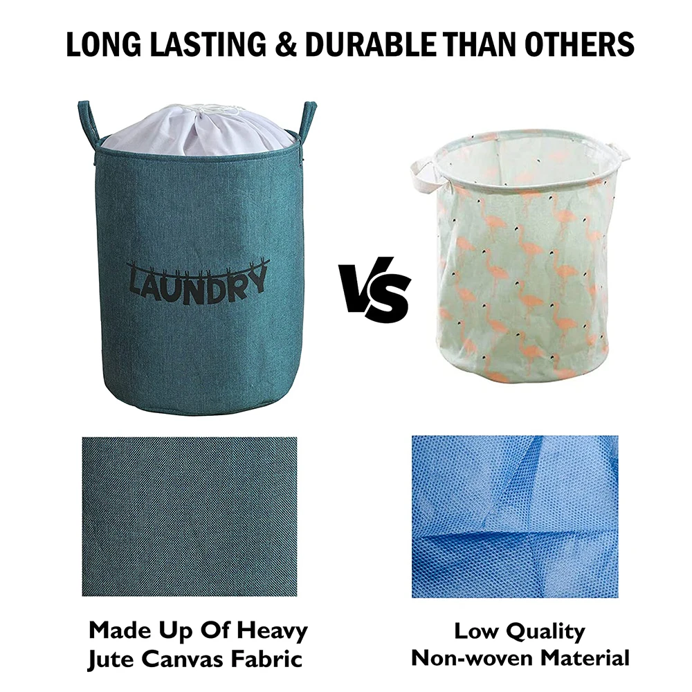 Custom Made Laundry Bags Blue Color Plain Dyed Customized Laundry Bags With OEM Service In Bulk Wholesale