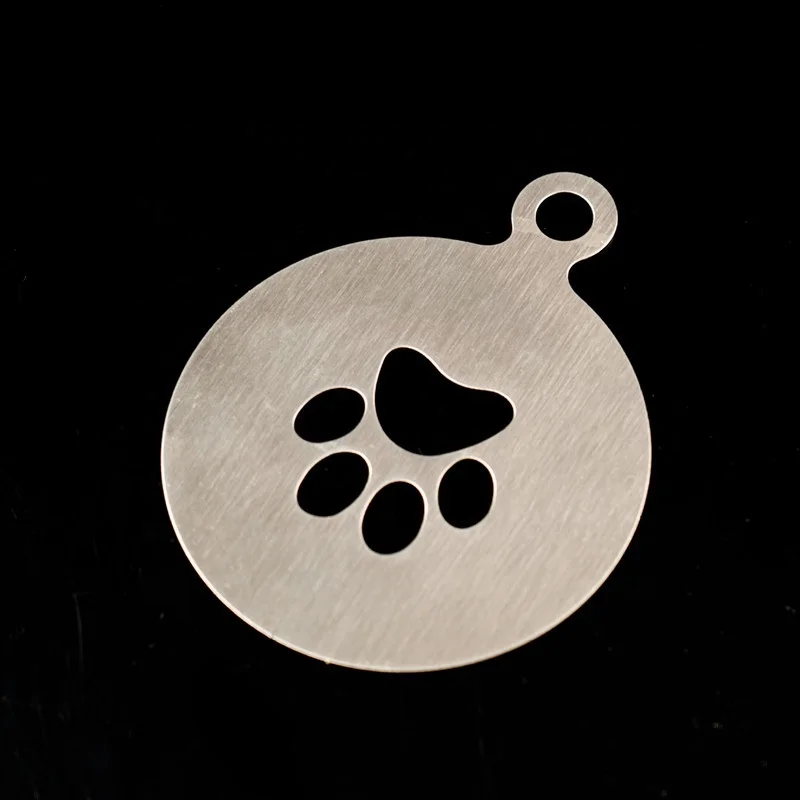 Custom Kitchen Accessories Stainless Steel Coffee Stencil Cappuccino Arts Templates Coffee Mould Cake Decorating Tool