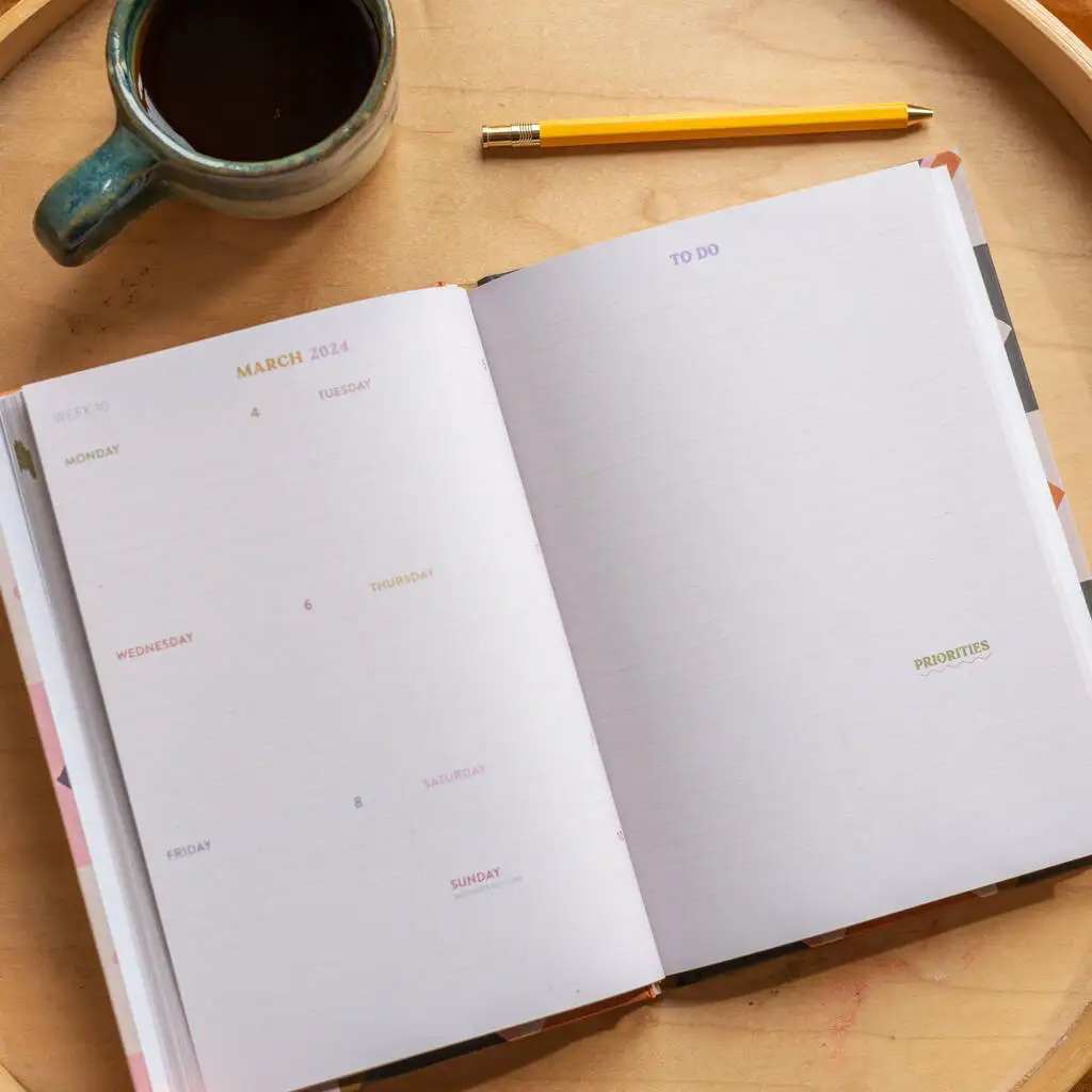 LABON Custom Organizer 2024 Personalized Diary A5 Hardcover Week Notebook Yearly Planner