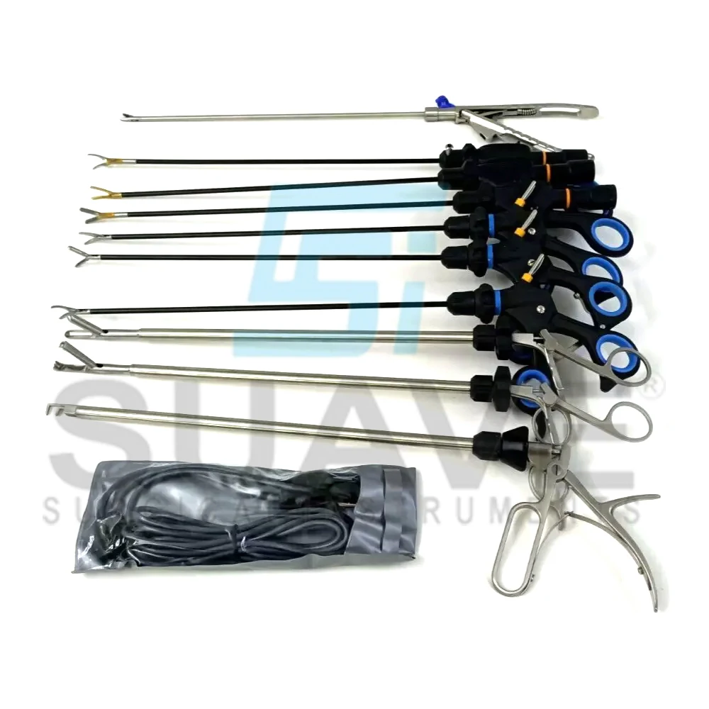 11 Pcs Stainless Steel Laparoscopic Bipolar Forceps 5mm x 330mm Best Quality Reusable Instrument By SUAVE SURGICAL INSTRUMENTS