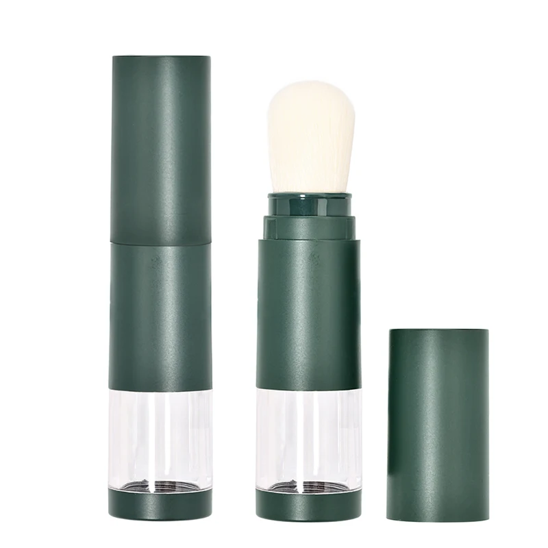 Private Label Friendly Face Sunblock Brush Sunscreen Mineral Powder Dispensing Brush Loose Powder Container with Brush