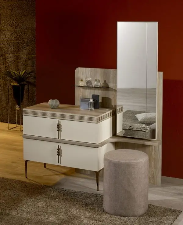 Luxury Design Verona Model Bedroom Furniture Set Elegant Style Dark Khaki Color Furniture Premium Quality - Made in Turkey