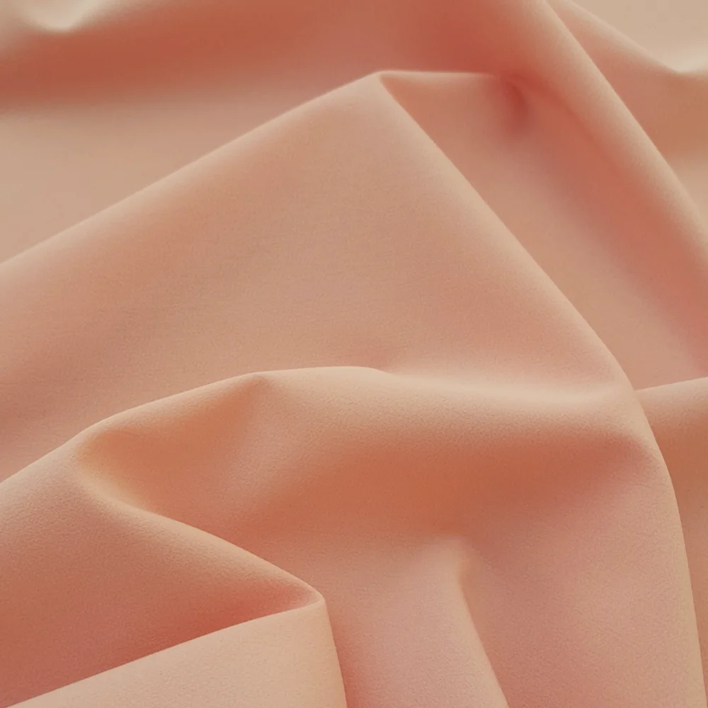 POLYESTER PLAIN CREPE FABRIC VIETNAM WHOLESALE LOW MOQ CHEAP PRICE WHOLESALE FOR CLOTHING FABRIC TEXTILE M984S MADE IN VIETNAM