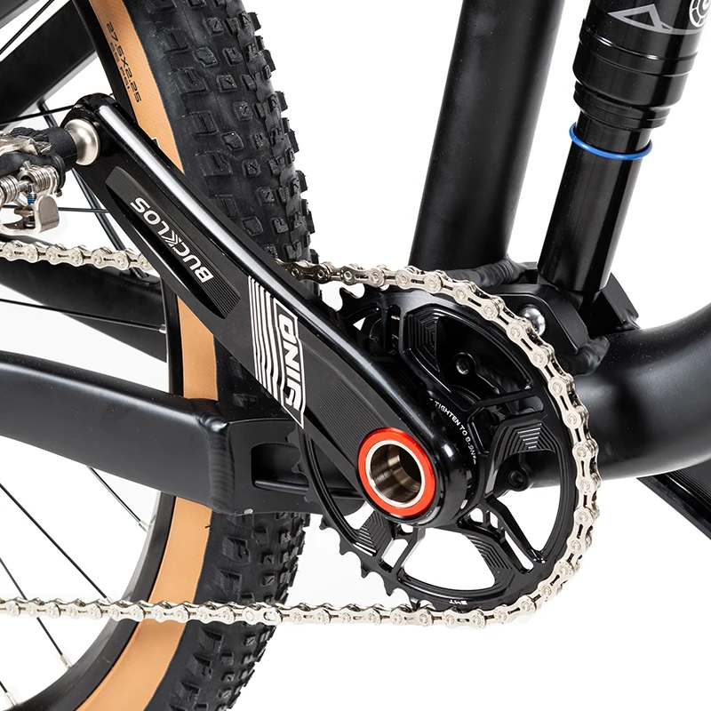 BUCKLOS MTB Crankset  Integrated Crank 32T 34T 36T 38T crankset CNC aluminum alloy bicycle crank