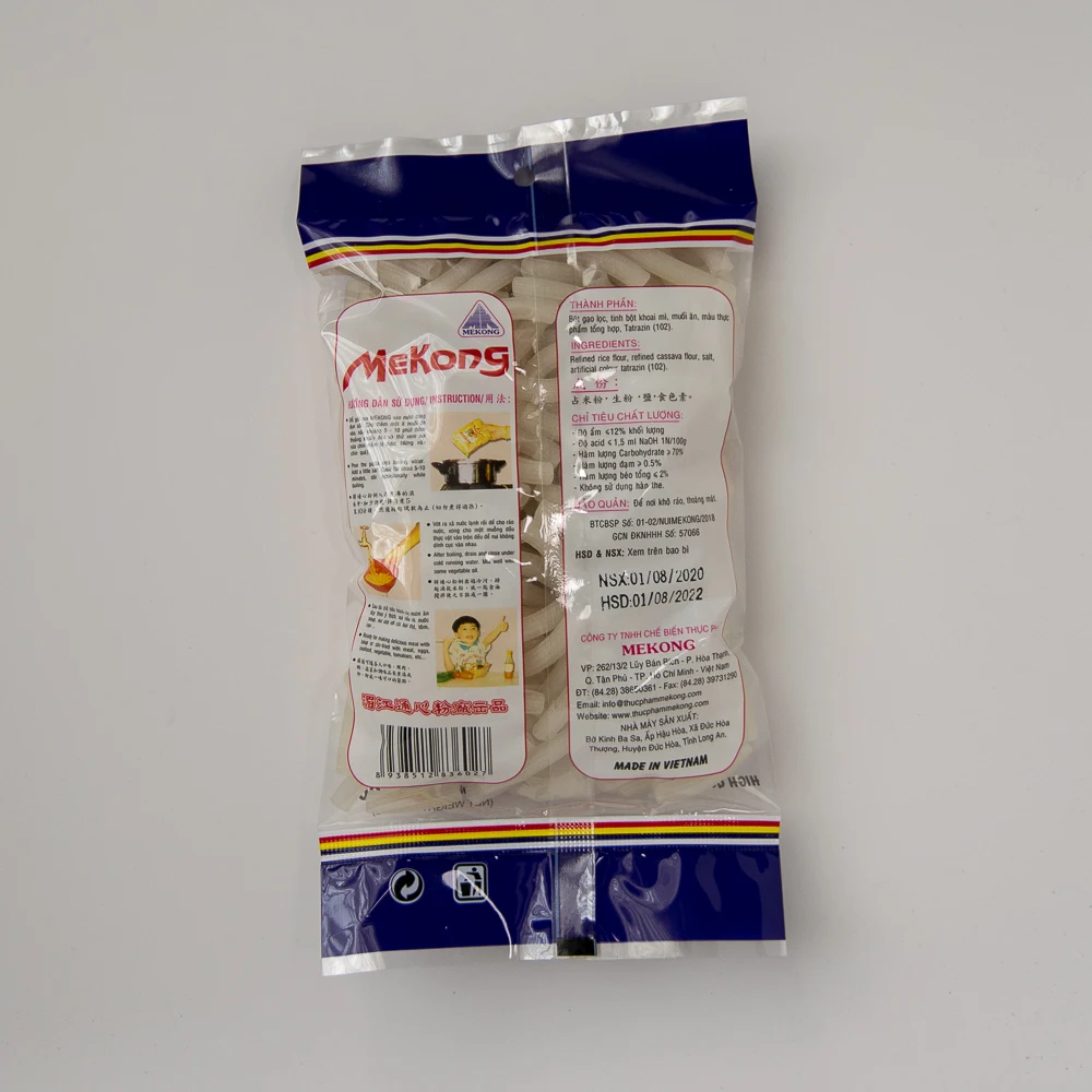 High Quality Low Salt Low Fat And Sugar Free Grain Products Long White Macaroni Rice Pasta Made In Vietnam