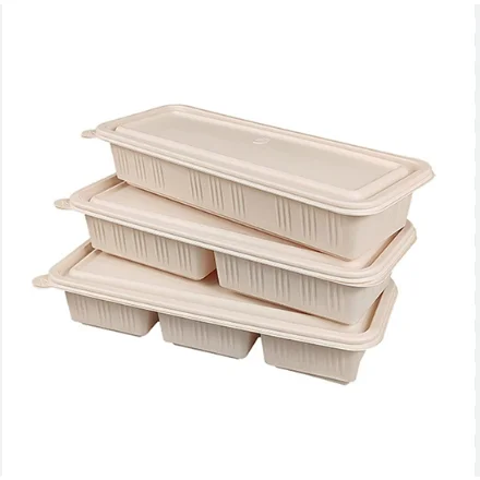 Wholesale Disposable Food Packaging Container Biodegradable Cornstarch Food Container and Plates