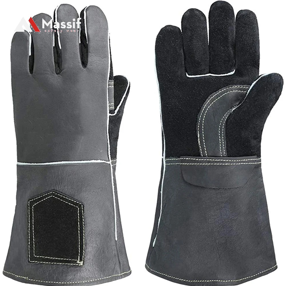 Customizede size leather welding work gloves