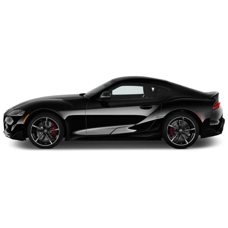 2020 Toyota Supra A90 LHD Подержанный автомобиль с темными кожаными сиденьями для салона механическая коробка передач турбодвигатель R20 шины привод FWD