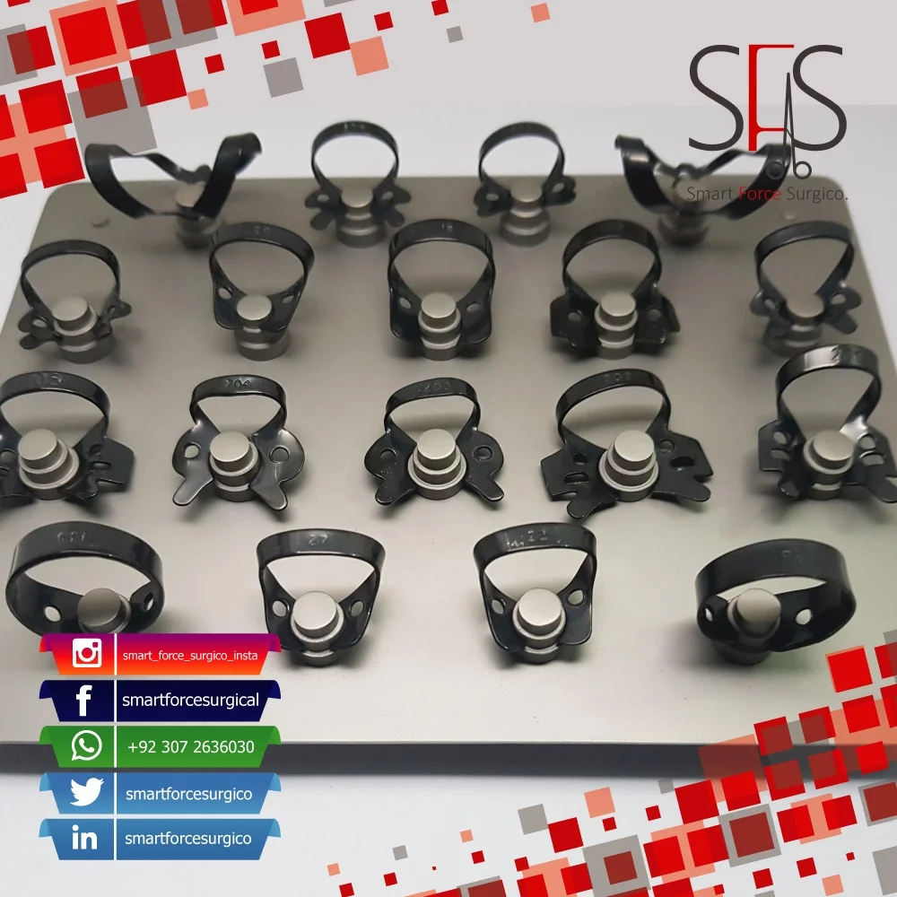 Rubber Dam Clamps No. 205 Upper Molars Stiff Spring Endodontic Orthodontic Dental Clamp Japanese Material