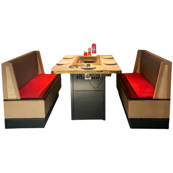 Customized Marble Commercial Smokeless Electric Bbq Grill And Hot Pot 2 In 1 WIth Metal Frame