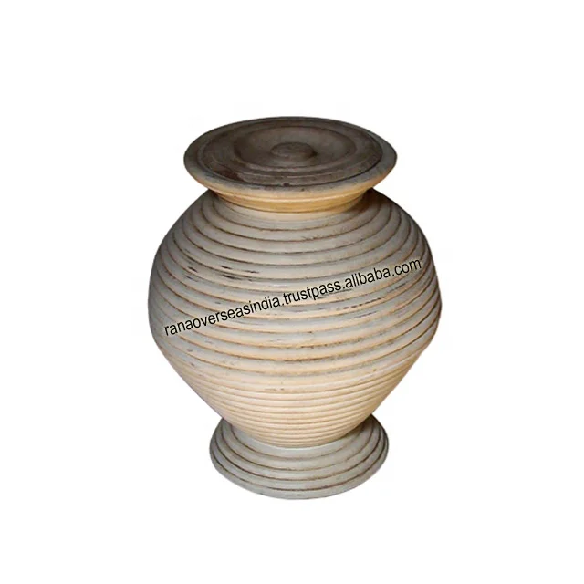 Popular Brand New Product Rimmed Design Small Funeral Cremation Urns Made Of Wood for Funeral Niche Burial Columbarium