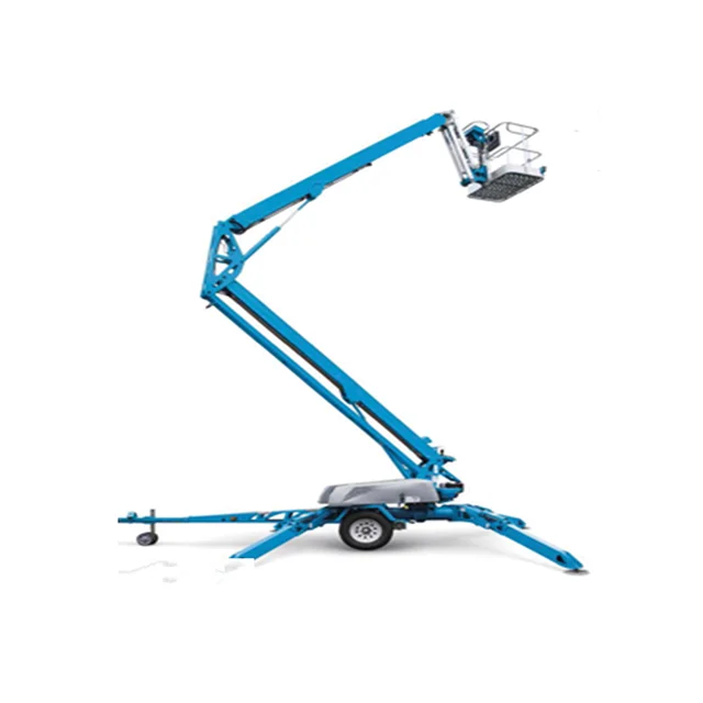 Towable Trailer Mounted Best Price 10m 12m Work Platform Limit Discounts Cherry Picker Towable Boom Lift