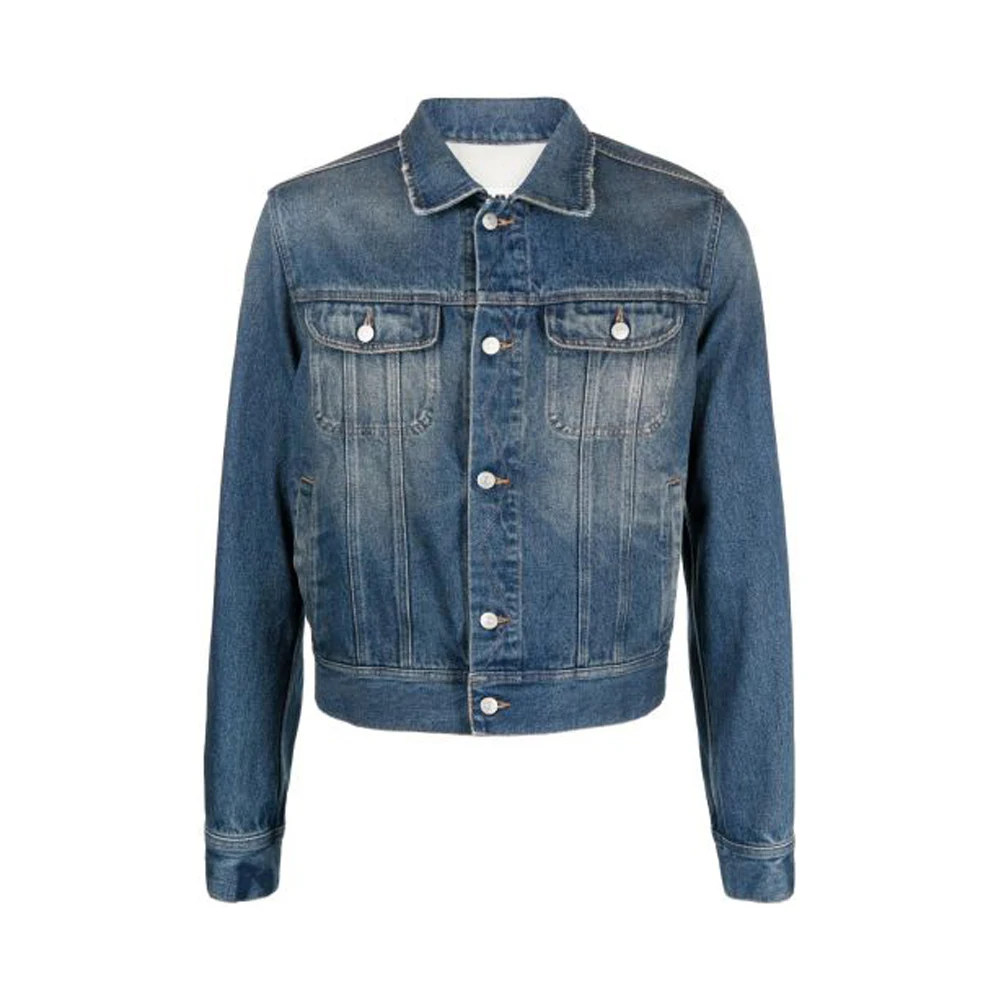 Fashion Denim Jacket Mens Slim Fit Causal Teens Boys Denim Jeans Jackets and Coats Denim Jacket for men
