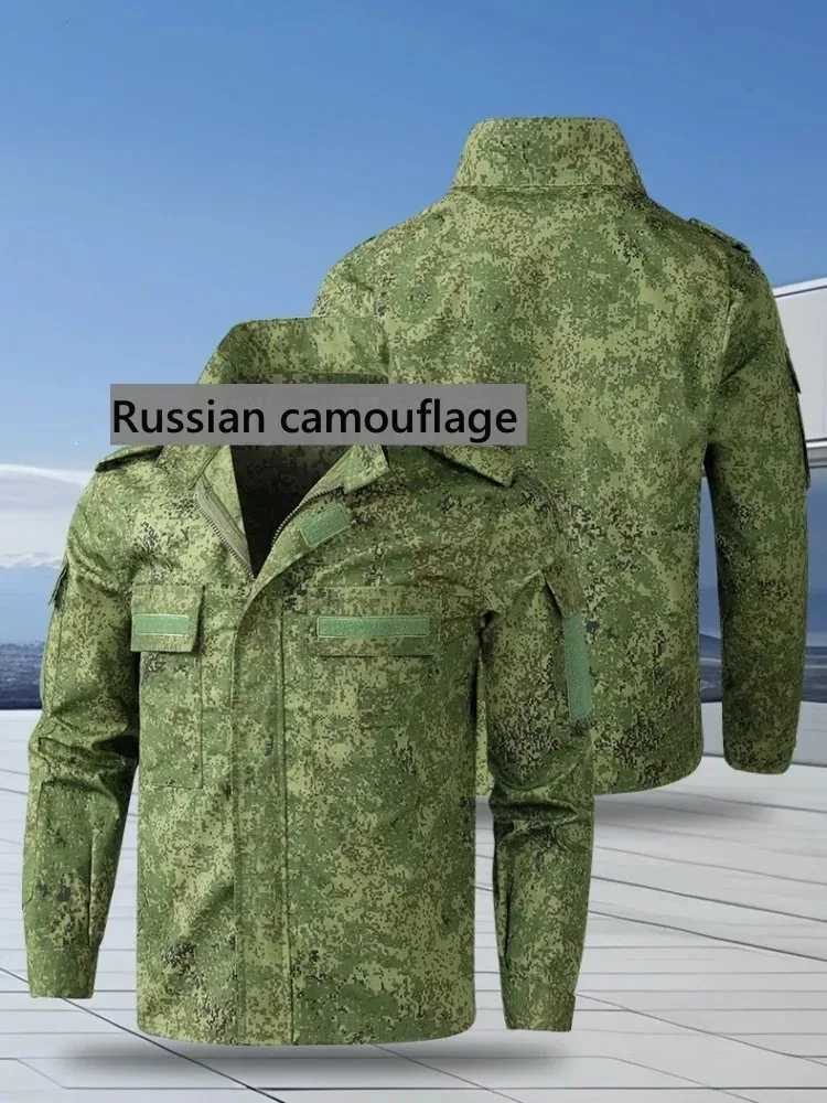 Русский Камуфляжный Тактический Костюм Боевая форма Мужская полевая тренировочная одежда уличный охотничий костюм пиджак брюки большого размера