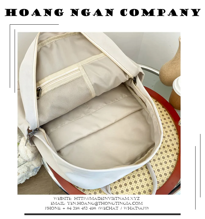 Vietnam High Quality Women Backpack Youth Waterproof Backpacks for Teenage, Shoulder Bag Bagpack Canvas School Bags