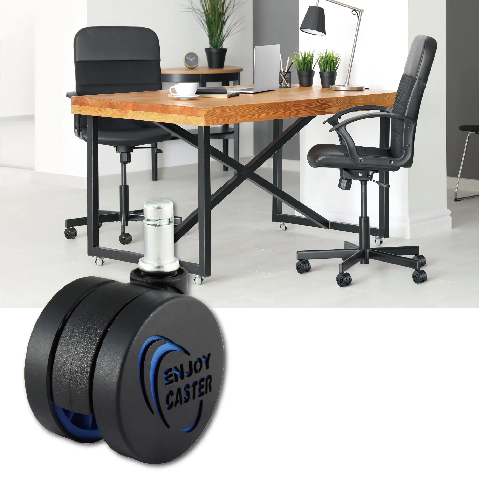 60mm PU Caster Customized Wheels for Office Chair Furniture