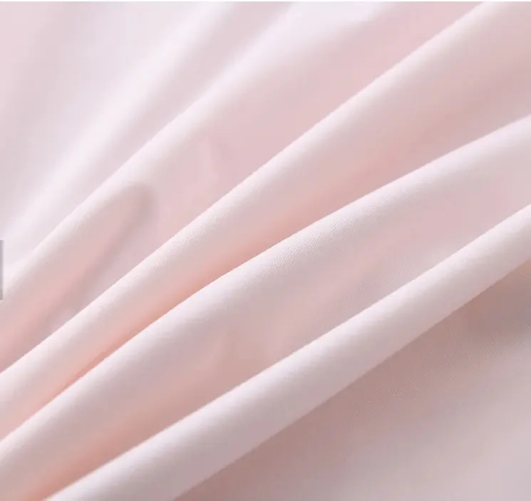 Home Textiles 100% Polyester National Standards Material Bed Sleeping Knitted Technics Plain Basic Pink Color Pillow Case