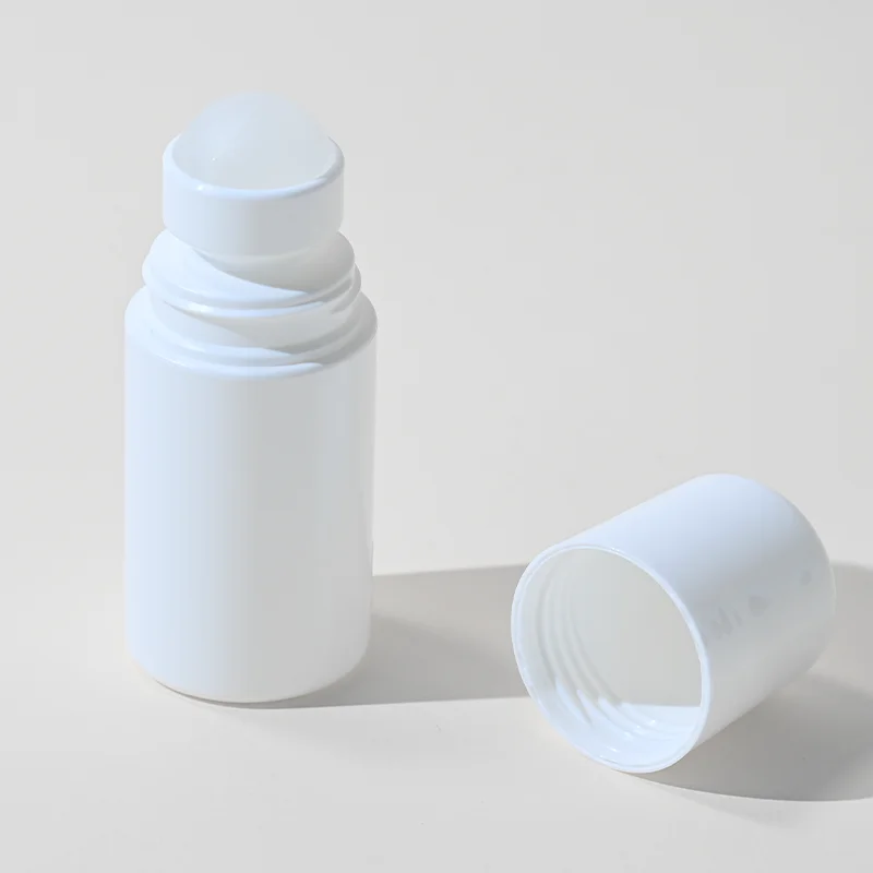 Kinpack 50ml Cylindrical Antiperspirant Ball Bearing Deodorant roll on Bottle Deodorant Plastic Ball Roller bottle