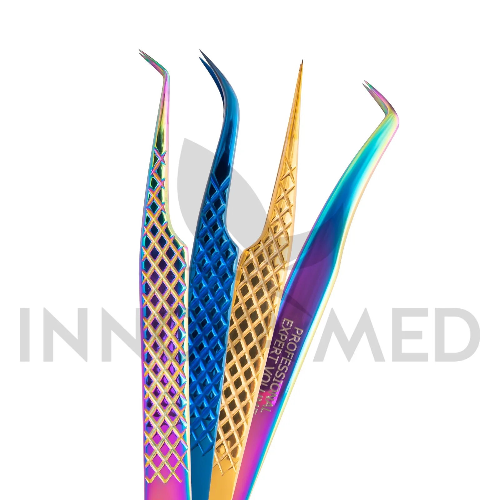 7 Pcs Stainless Steel Straight Curved Eyelash Tweezers Eyelash Extension Tweezers Makeup Tools  BY INNOVAMED