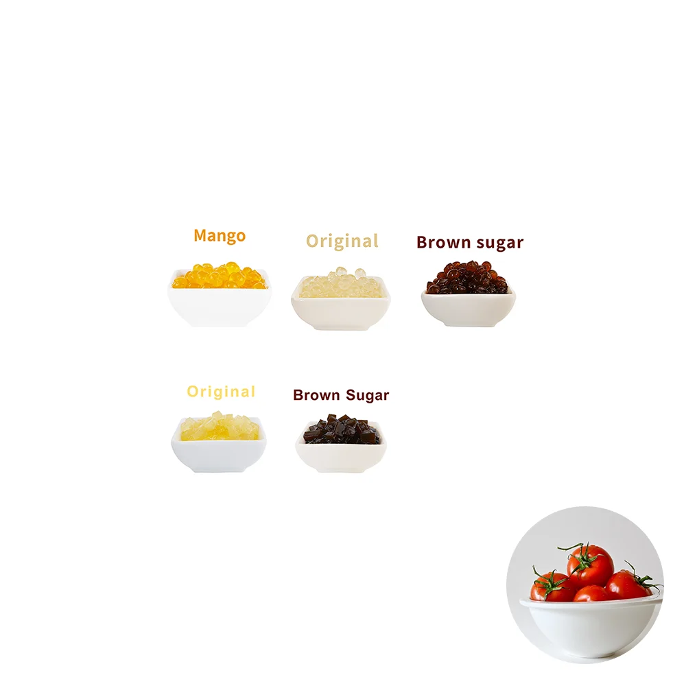 Taiwan product konjac boba parels featuring Gelatinous tasting suitable to go with Oolong Boba / black sugar syrup milk tea