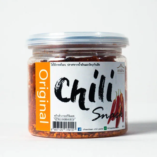 Готовая к употреблению закуска, хрустящая закуска Чили с кунжутом, оригинальная бутылка с ароматом 80 г, закуска для веганов, оптовая продажа из Таиланда