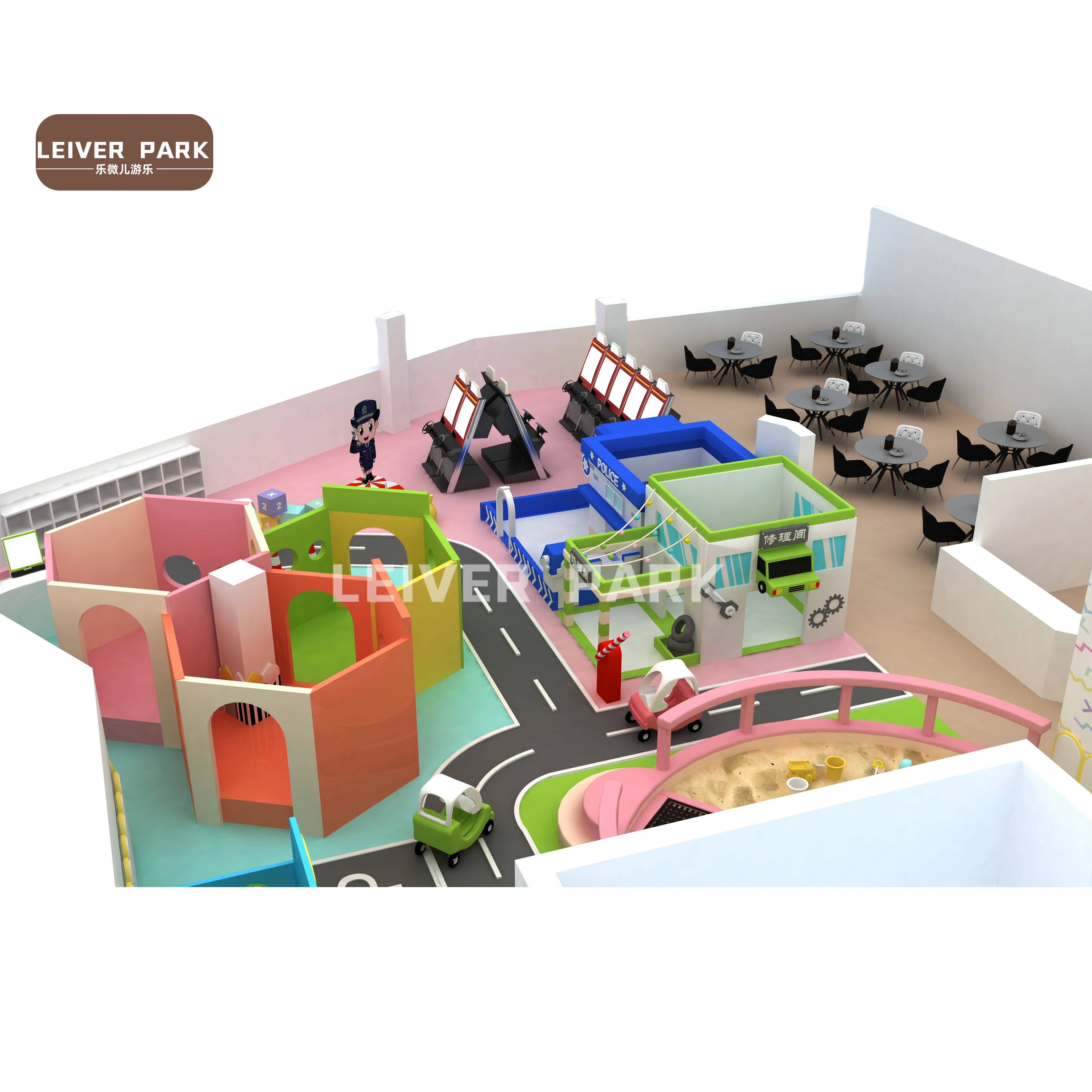 Indoor Playground Children Park With Slide Ball Sand Pit Arcade Honeycomb Maze Trampoline Soft Play Indoor Kids Playground