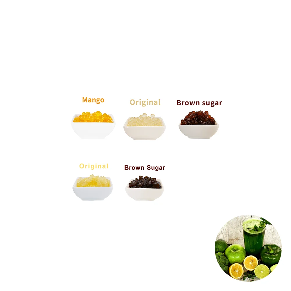 Hot selling product 2023 konjac boba suitable to go with Blueberry Boba Milk Tea Cherry flavored yogh boba recipe