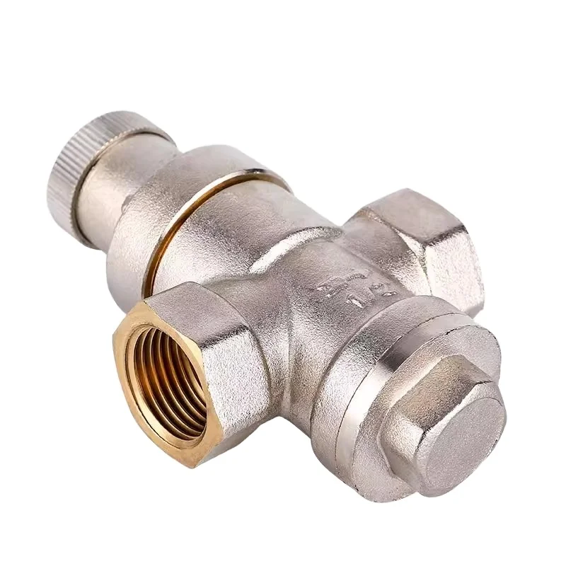 High Quality Custom Nickel Plated Brass Piston Pressure Reducing Valve Water Control Drain Valve