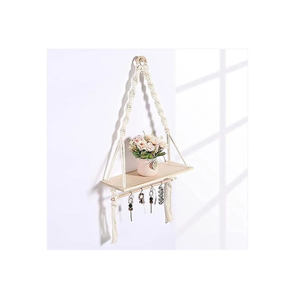 Macrame Wall Hanging Decoration Items Woven Shelf Tapestry Home Wedding for Event Handmade Boho Wall Decor