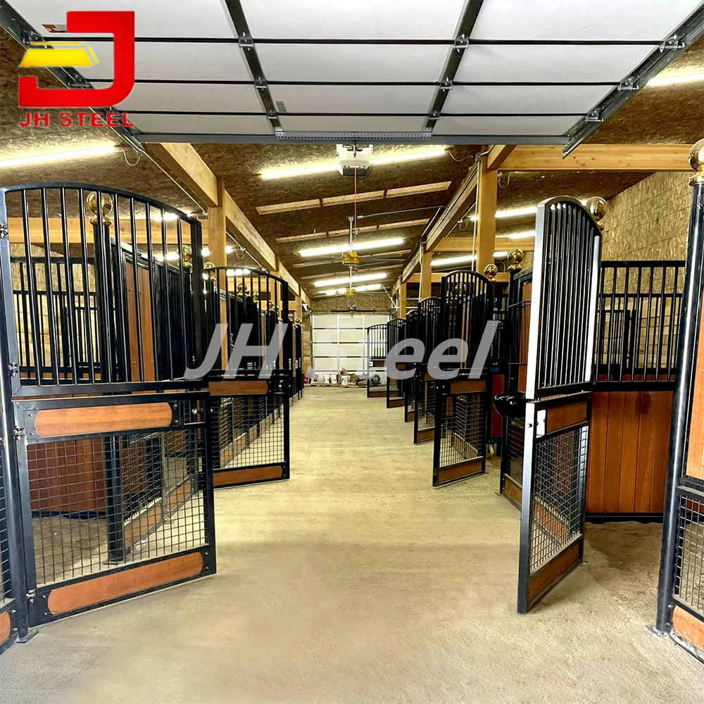 China Supplier Jh Low Cost Steel Structure Prefabricated House Stables Stalls