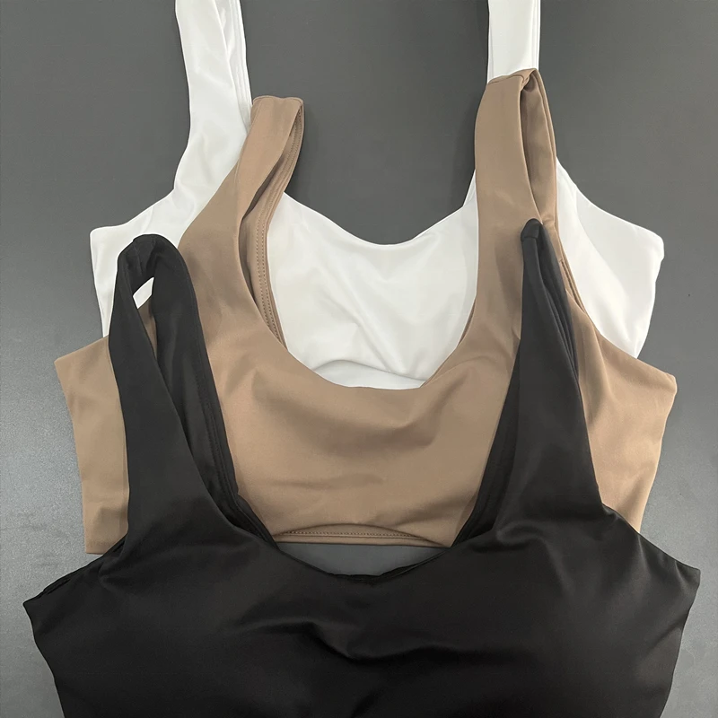 premium quality Nylon Spandex Top Fitness  Shockproof Multiple Colors Gym Bras Women crop sports bra backless crop sports bra