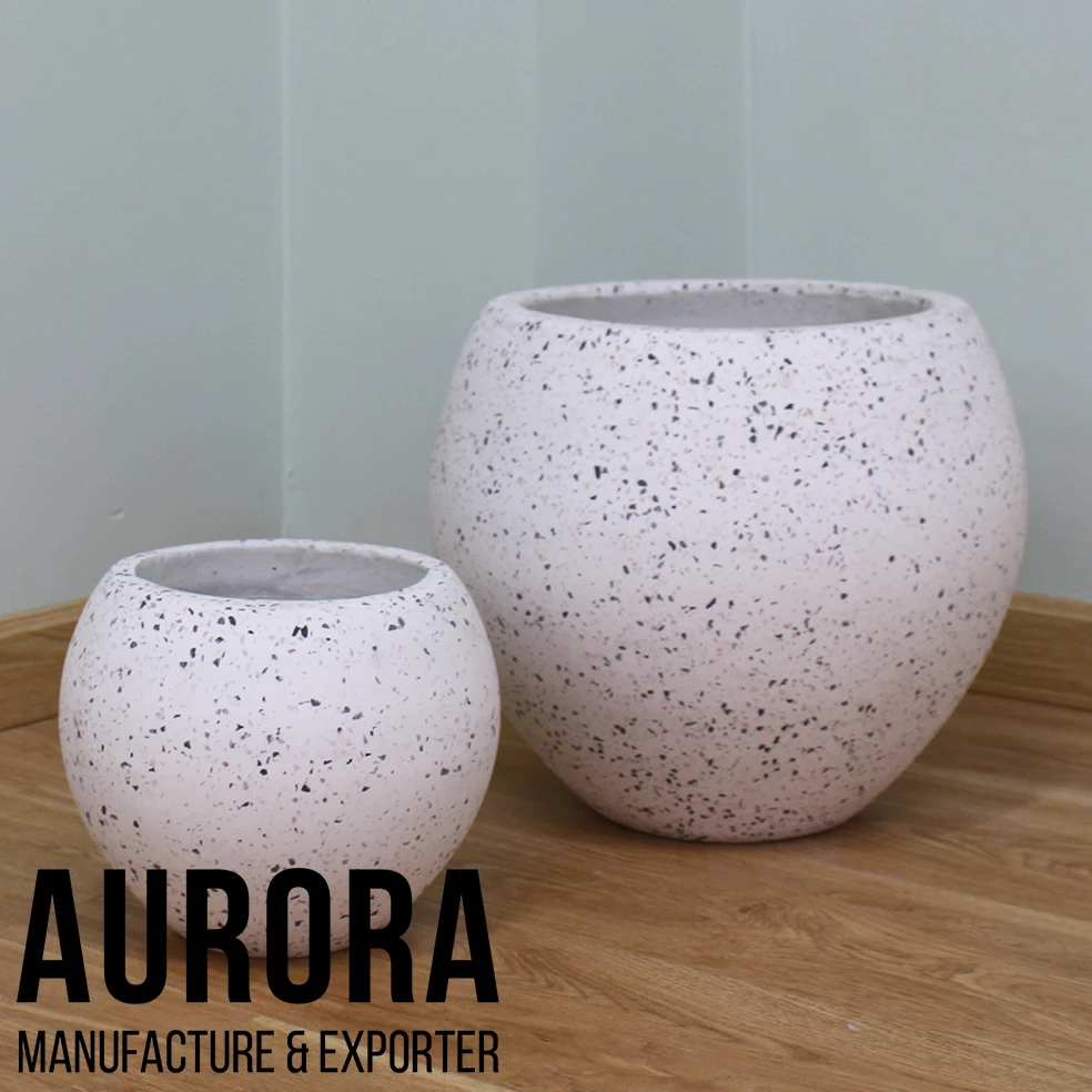 Garden Supplier Hot Selling Light Concrete Planter Pots For Plants With Custom Label Fibercement planters