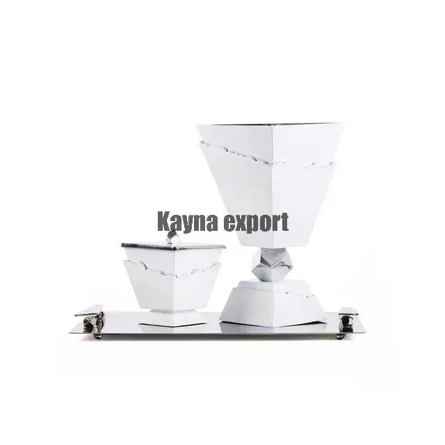 White color  Bukhoor Burner Set 304 Stainless steel metal Arabic style Home Fragrance metal incense Burner