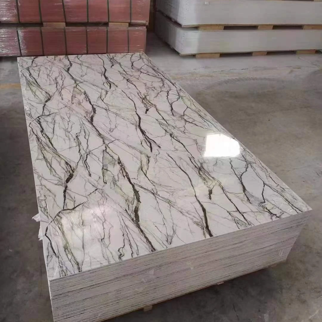4feet by 8 feet faux marble stone uv glossy pvc marble wall sheet interior pvc false marble alternative