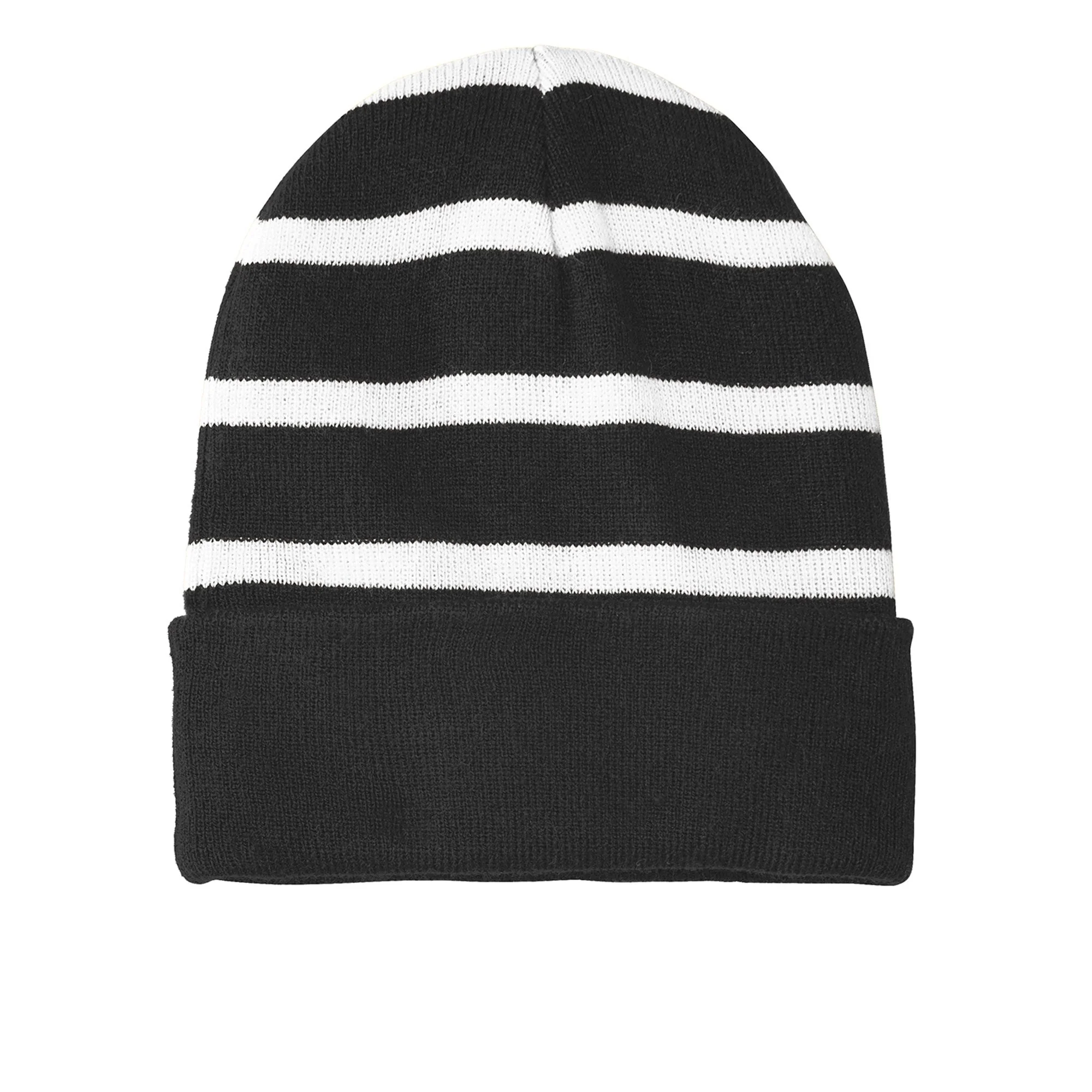 Top Quality Beanies Cold Knit Hat High Quality Striped Beanie With Cuff Winter Beanie Hats for Women Men