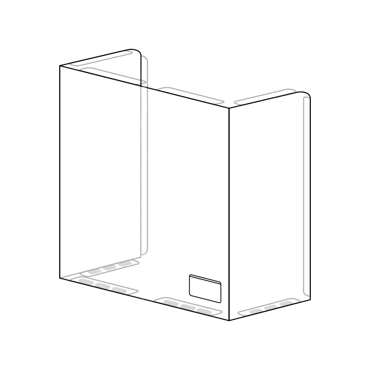 ПЭТ портативная защита от вирусов из оргстекла